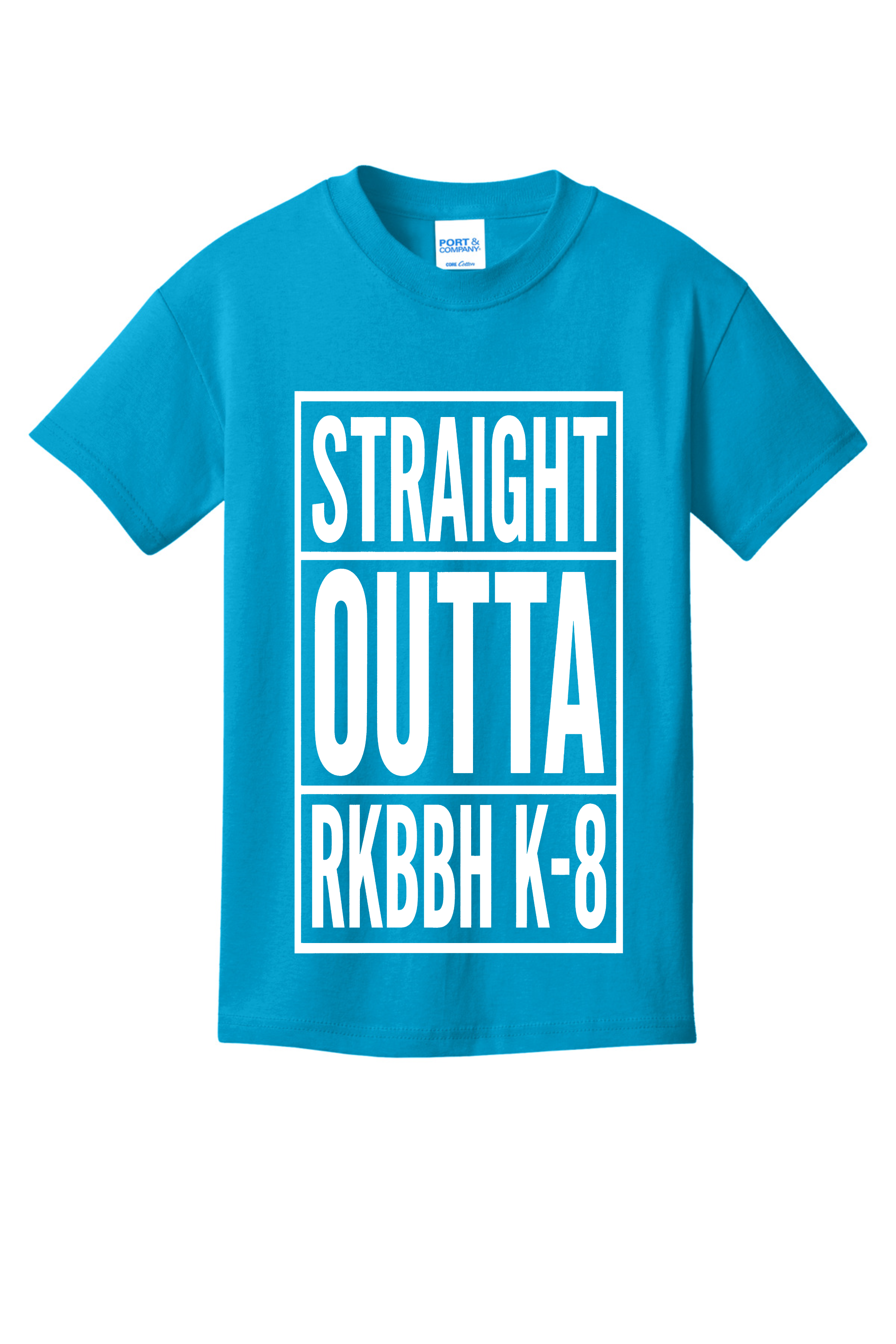 Ruth K. Broad Bay Harbor - STRAIGHT OUTTA RKBBH K-8 - Youth Core Cotton Tee